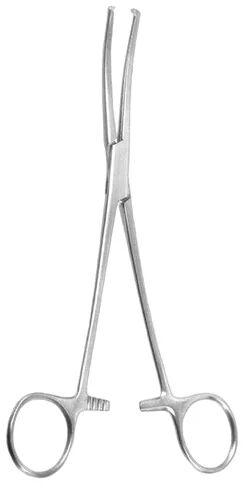 Stainless Steel Hysterectomy Forceps, Color : Silver