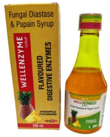 Wellezyme( Fungal Diastase Papain Syrup), Packaging Type : Bottle