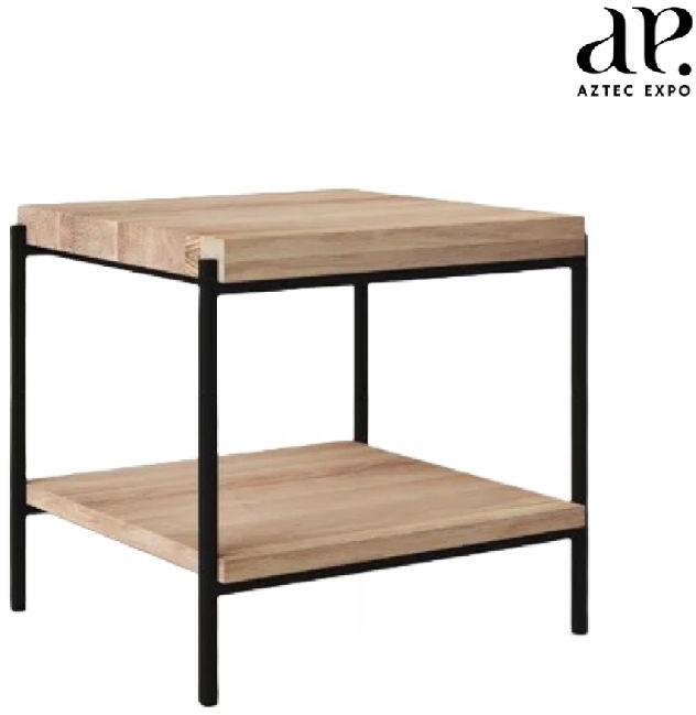 Square wooden side table, for Restaurant, Office, Hotel, Home, Specialities : Stylish