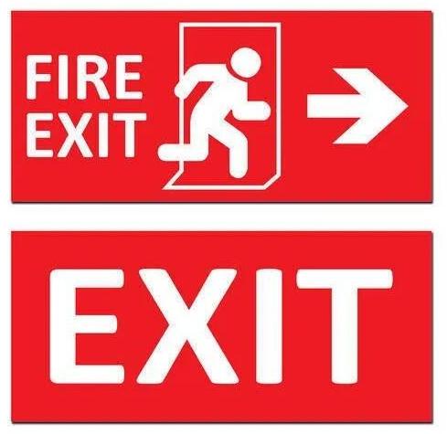 Rectangular Fire Exit Sign