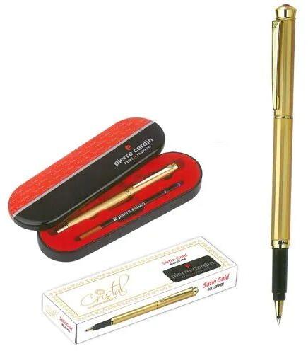 Blue Satin Gold Finish Roller Pen, Packaging Type : Metal Box