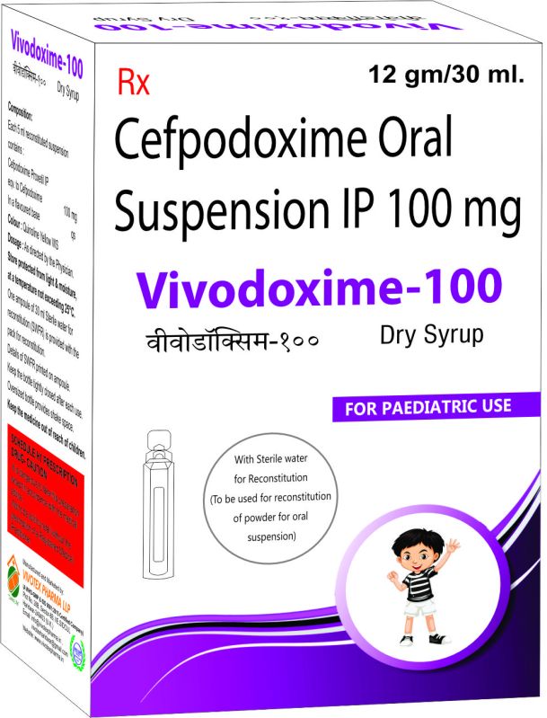 Liquid vivodoxime-100 ds suspension, Packaging Size : 30 Ml