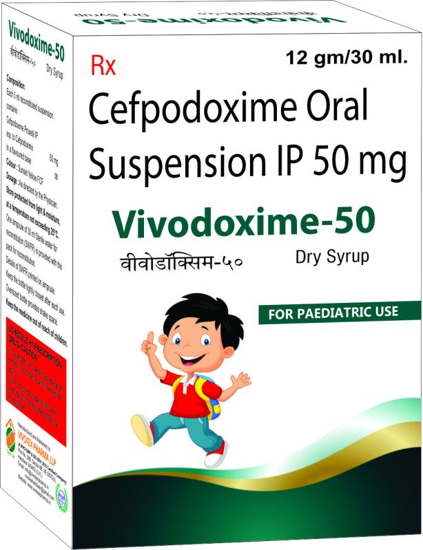 Vivodoxime-50 ds oral suspension, Packaging Type : Plastic Bottle