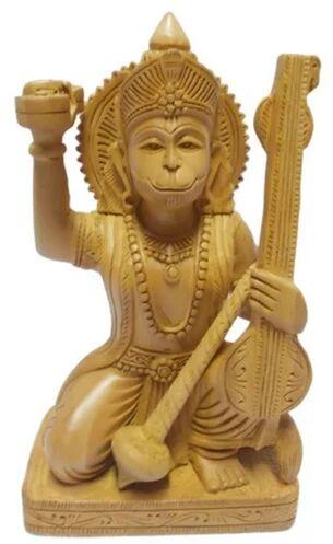 Sandalwood Hanuman Statue, Color : Brown