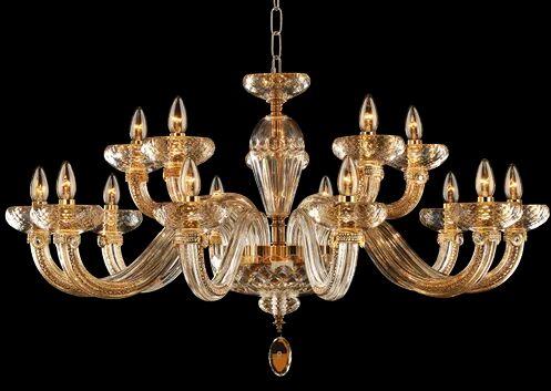 Glass crystal chandelier, Color : Brown