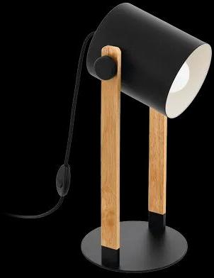 LED table lamp, Color : Black Brown