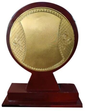 Printed Wooden Promotional Award Trophy, Color : Brown Golden