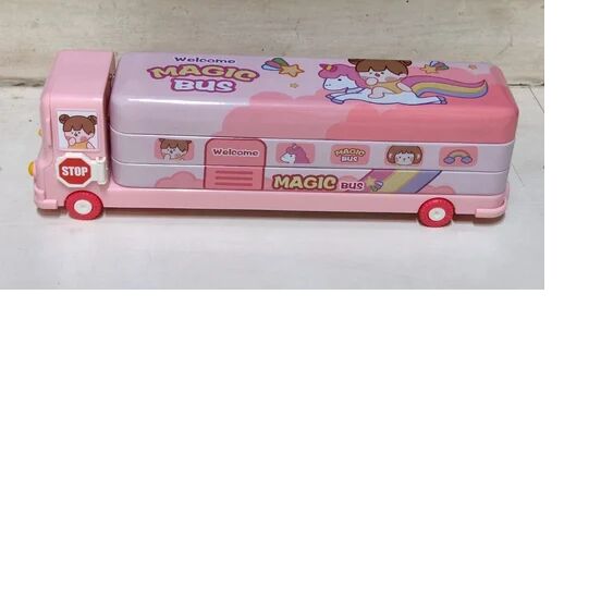 Pink ABS Magic Bus Pencil Box
