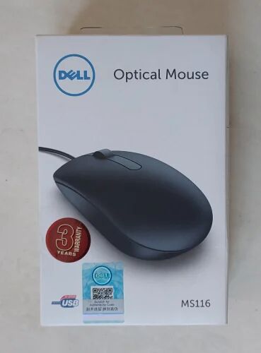 Dell Mouse Wired, Color : Black