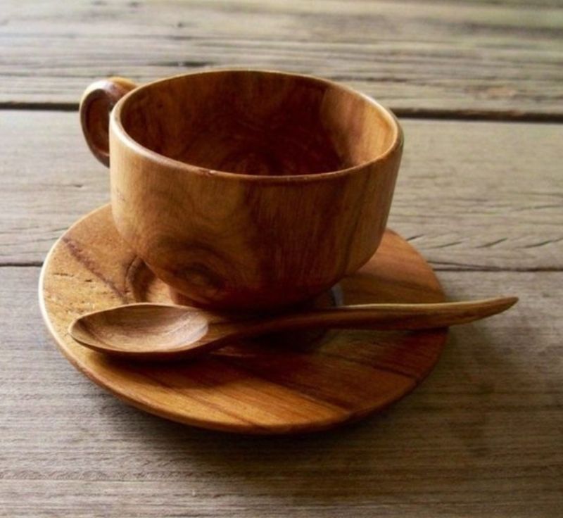 Round Polished Plain wooden cup, for Tea, Feature : Unique Designs