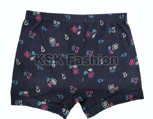 Navy Blue Cotton Kids Trunk Printed Underwear, Fit Type : Regular