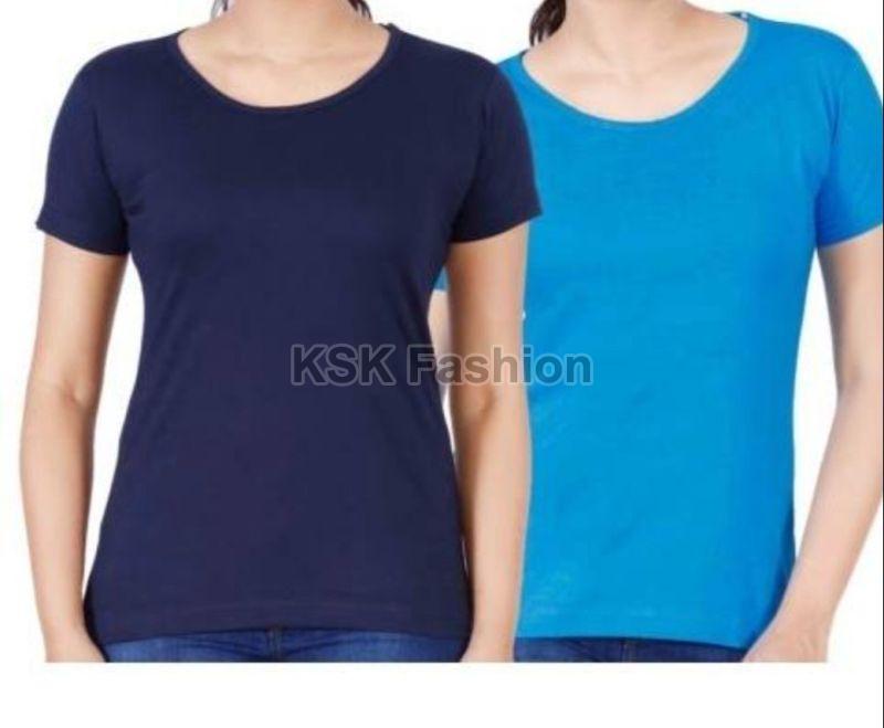 Womens Plain Round Neck T-Shirt, Size : XL
