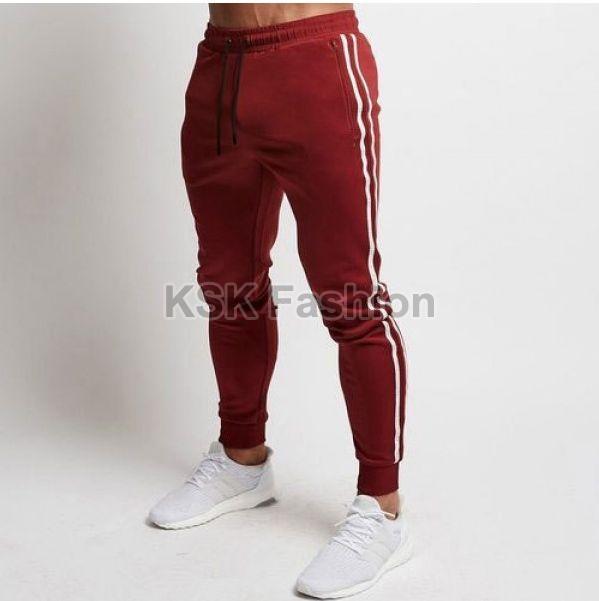 Maroon Mens Jogger Pant, Occasion : Running Wear