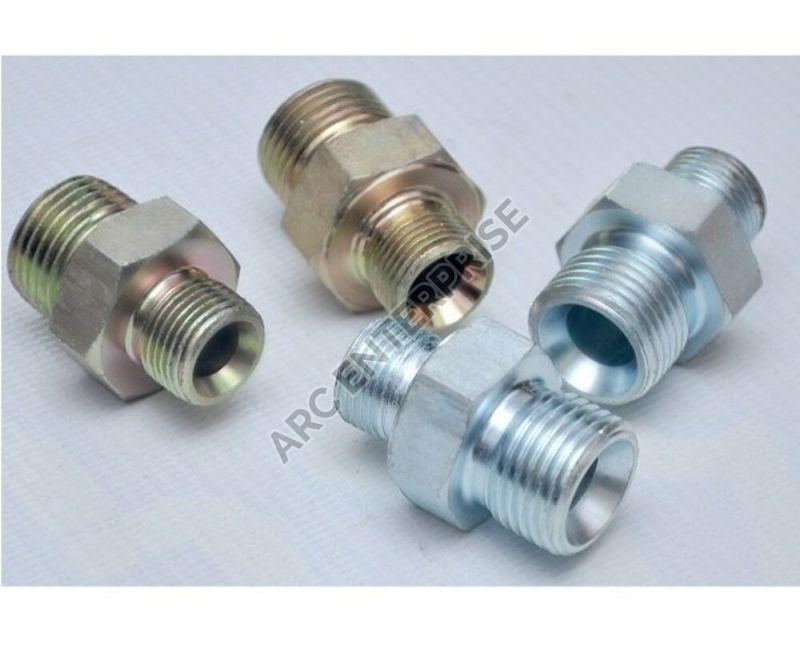 Silver Stainless Steel Hydraulic Adapter, for Industrial