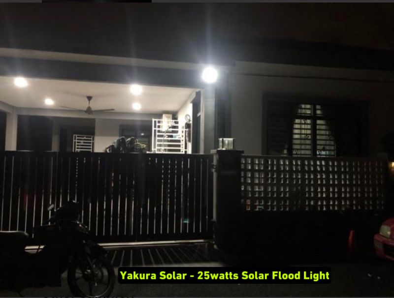 25W Solar Flood Light - Yakura, for Domestic, Garden, Home, Market, Shop, Output Voltage : 3.2V