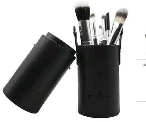 Plastic Makeup Brush Kit, Color : Black