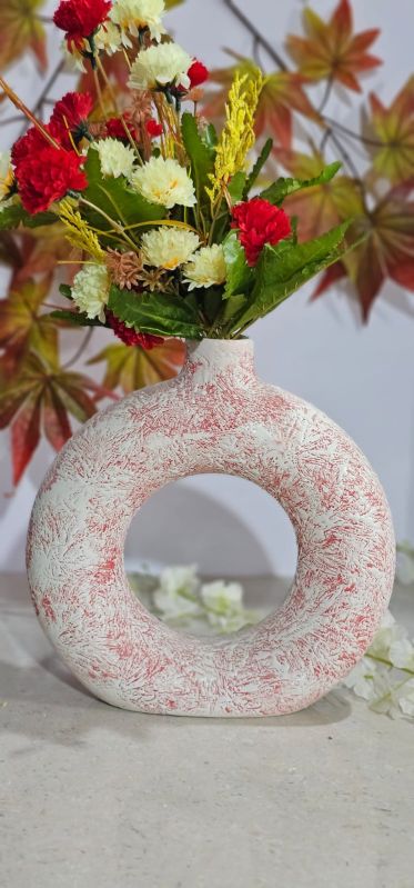 10 Inch Red Ring Flower Pot