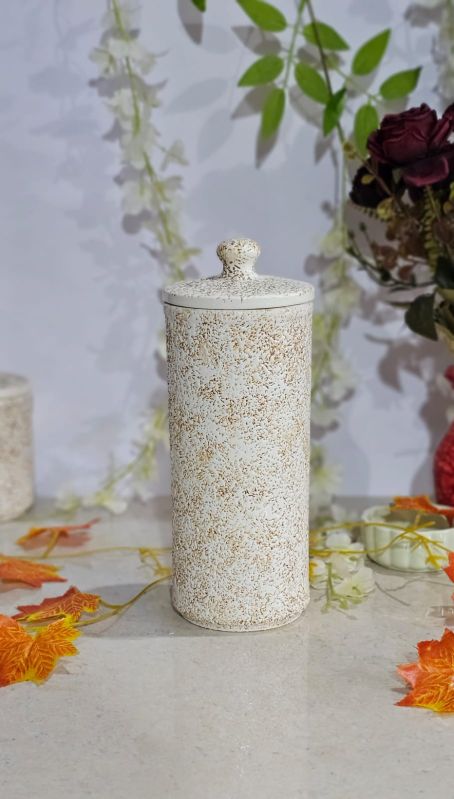 1Kg Brown Print Ceramic Jar, for Storage, Feature : Fine Finishing, Leakage Proof, Unique Design