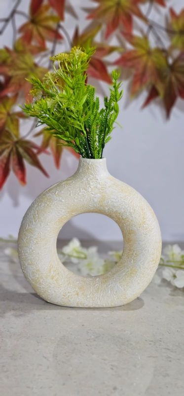 Round 8 Inch Mustard Ring Flower Pot, for Outdoor Decoration, Style : Modern