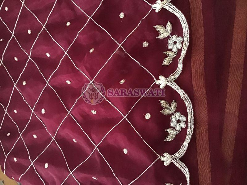 Saraswati Silk Designer Handwork Saree, Gender : Female