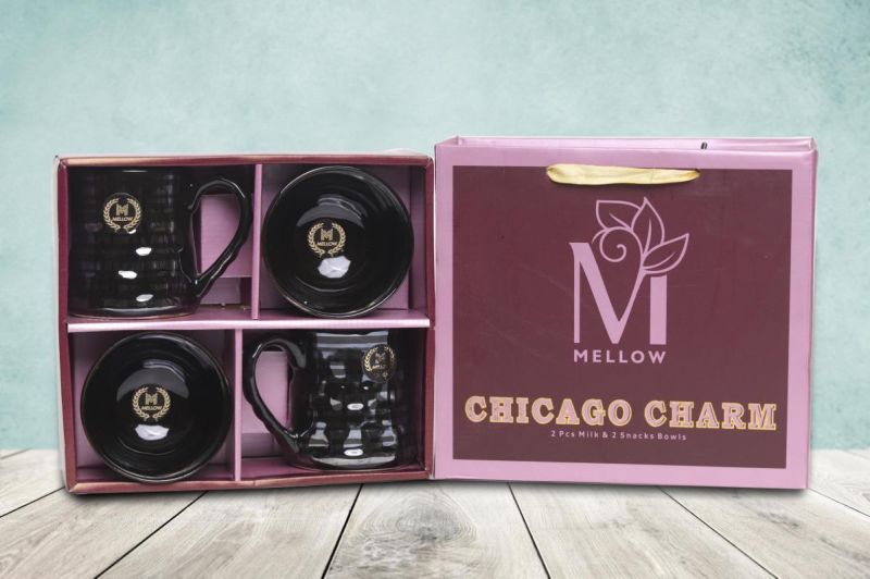 Chicago Charm 4 Piece Milk Mug Set