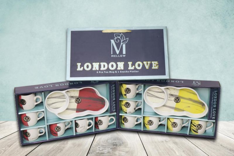 London Love 7 Piece Tea Cup Set