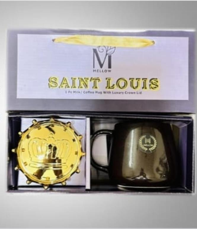 Saint Louis Coffee Mug with Lid, Size : Large