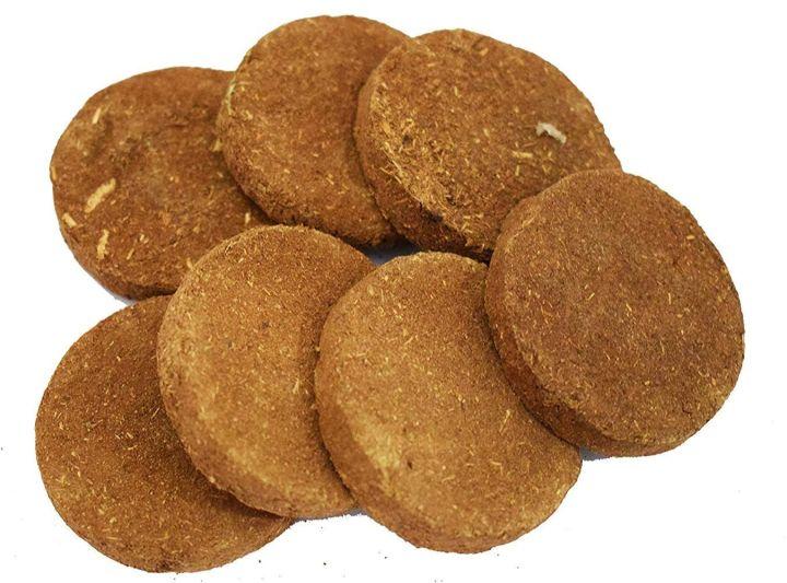 Brown Cow Dung Cake