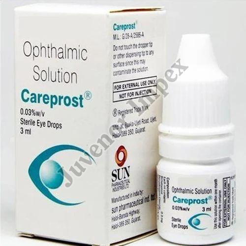 Liquid Plastic Careprost Eye Drop, for Hospital, Clinical Personal, Bottle Size : 3 ml