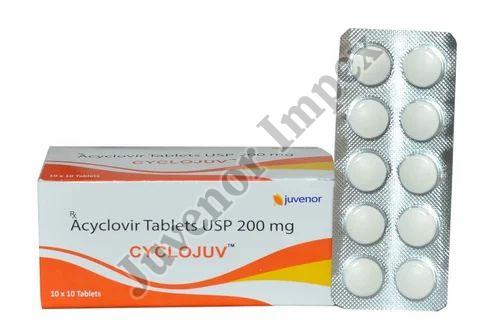 Cyclojuv 200mg Tablet, Composition : Acyclovir