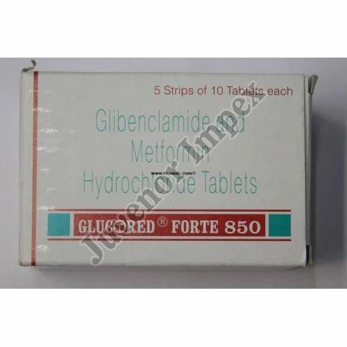 Glucored Forte 850mg Tablet, for Hospital, Clinical Personal