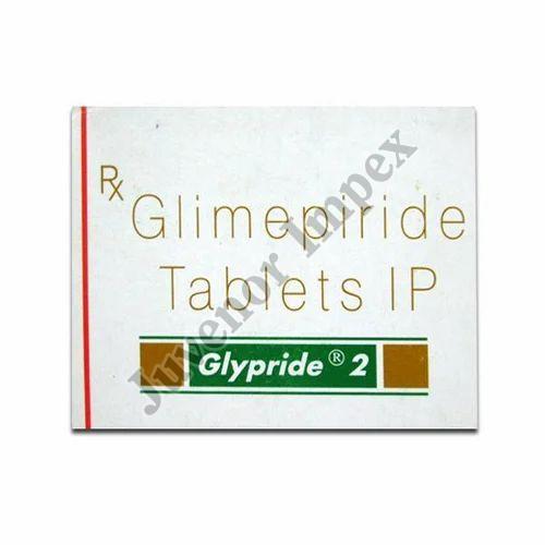 Glypride 2mg Tablet, for Hospital, Clinical Personal, Packaging Type : Blister