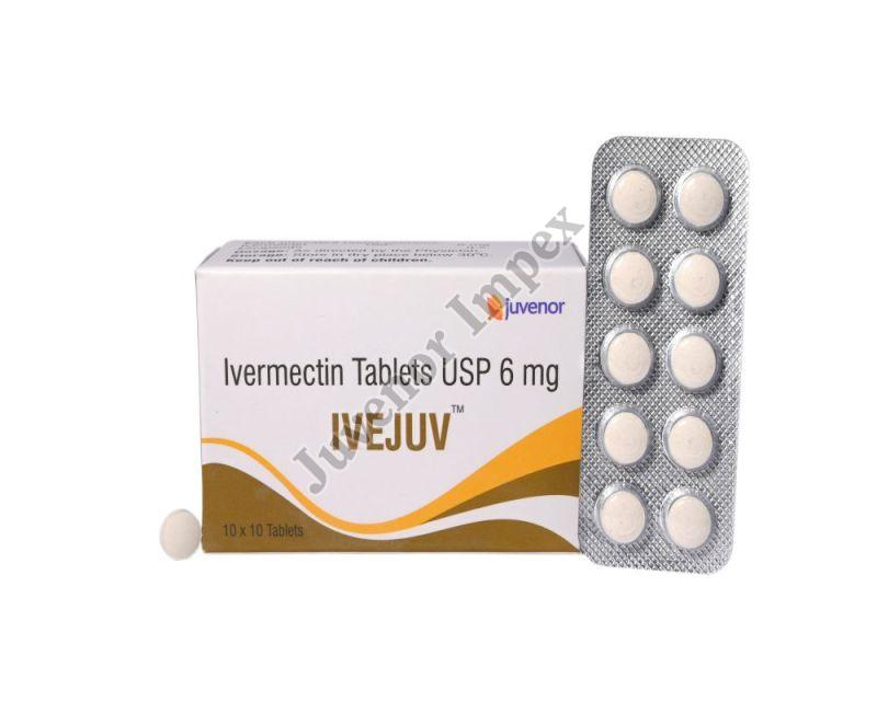 Ivejuv Ivermectin 6mg Tablets, for Personal, Hospital, Clinical, Packaging Type : Box
