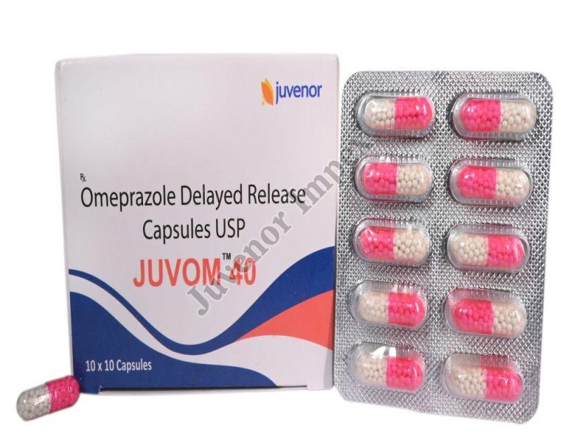 Omeprazole Delayed Release 40mg Capsules, for Clinical, Pharmaceuticals, Packaging Type : Box