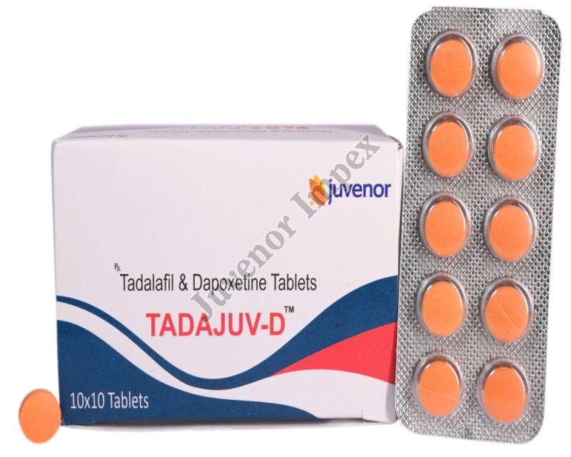 Tadajuv-D Tadalafil and Dapoxetine Tablets, for Home, Hospital, Clinic