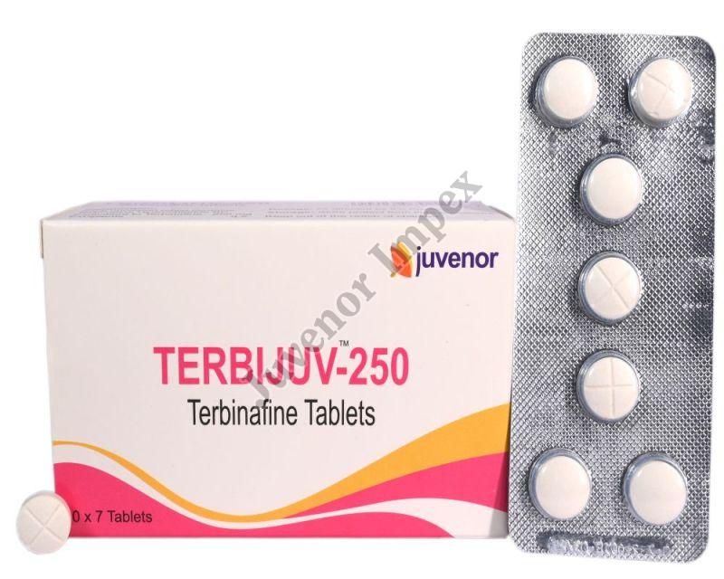 Terbijuv Terbinafine 250mg Tablets, Packaging Type : Box