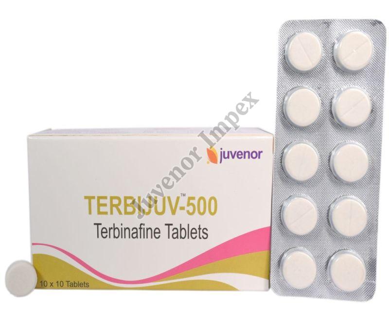 Terbijuv Terbinafine 500mg Tablets, Packaging Type : Box