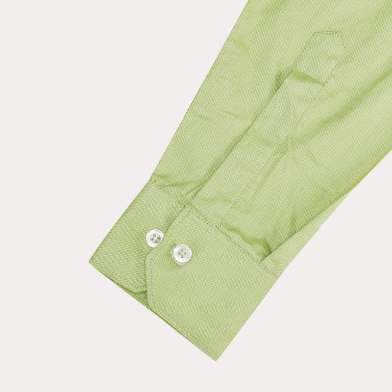 Mens Cotton Green Plain Shirt