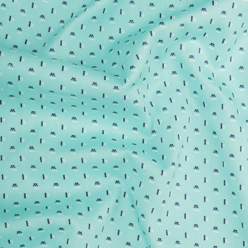 Mens Cotton Green Dot Print Shirt