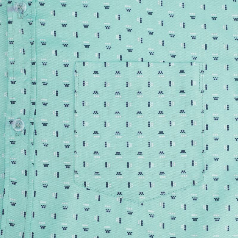 Mens Cotton Green Dot Print Shirt