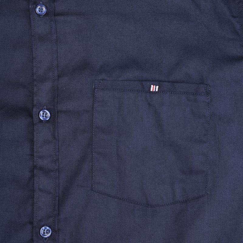 Mens Cotton Navy Blue Plain Shirt