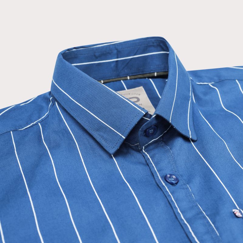 Mens Cotton Blue Lining Shirt