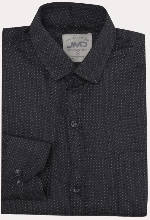 Mens Cotton Black Dot Print Shirt