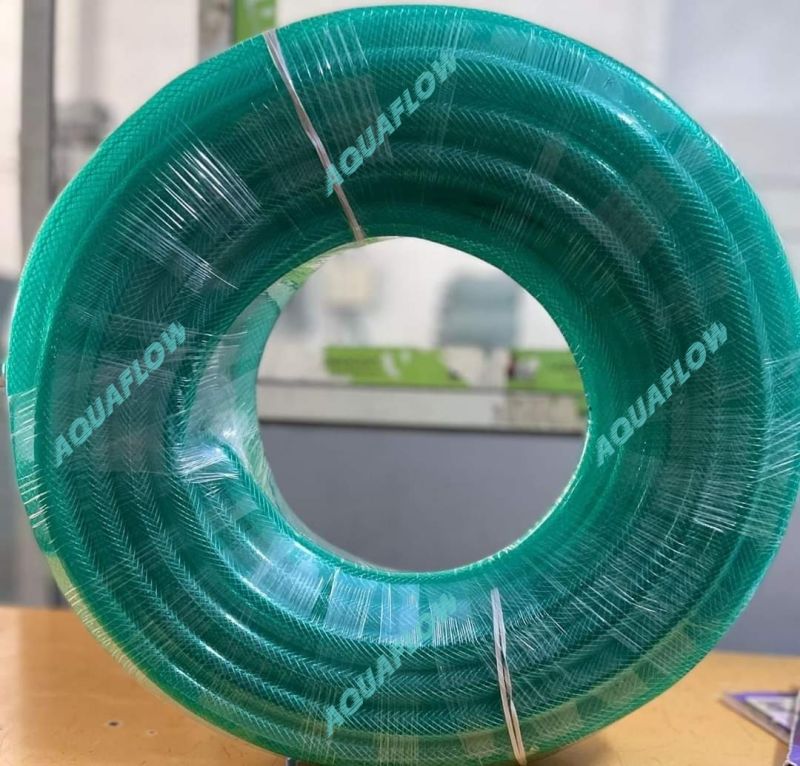 Yellow PVC braided hose pipe, Pressure : Medium
