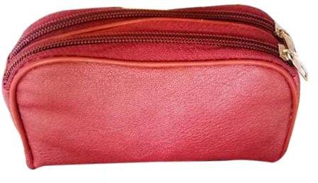 Pink Plain Ladies Nylon Hand Pouch, for Personal, Shape : Rectangular