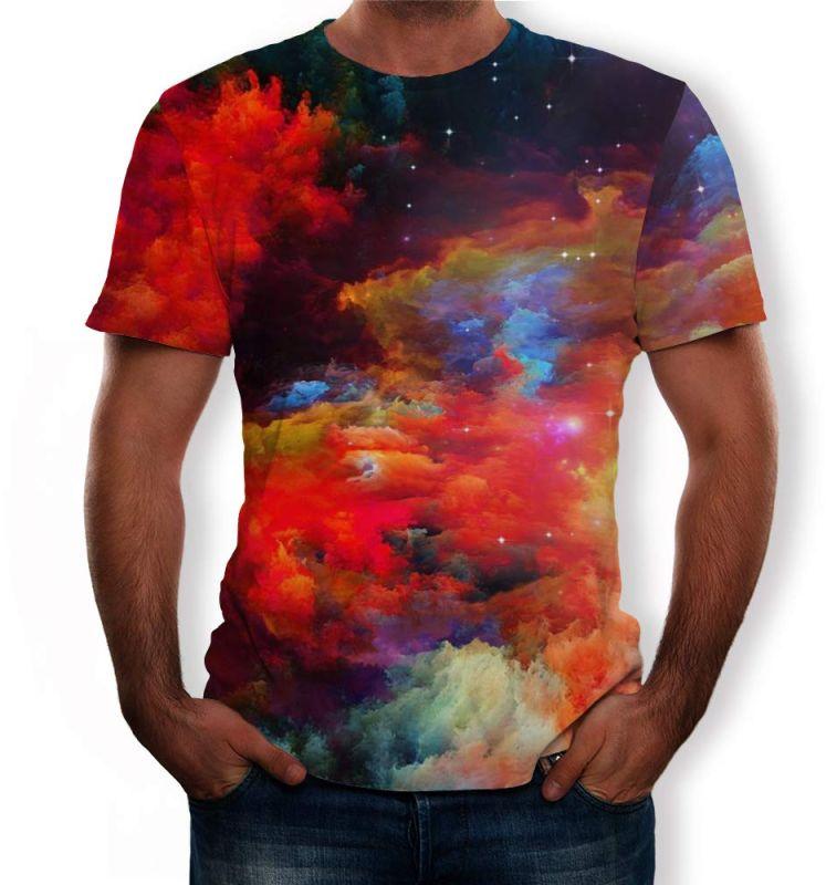 Regular Printed Cotton Multicolor Mens T-Shirts, Sleeve Style : Half Sleeve