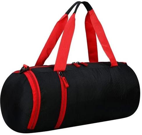 Plain Nylon Gym Bag, Closure Type : Zipper