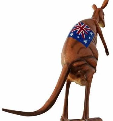 Fibreglass Fiberglass Kangaroo Statue, Color : Brown