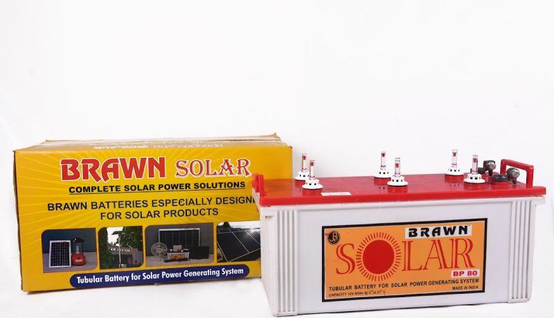 Brawn solar 80ah batteries, Feature : Non Breakable, Long Life, Heat Resistance