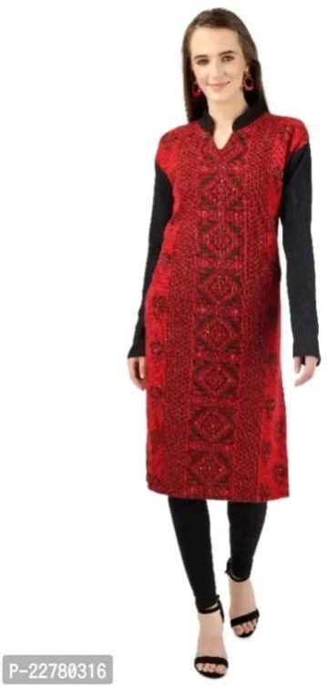 Ladies Fancy Woolen Straight Long Kurta